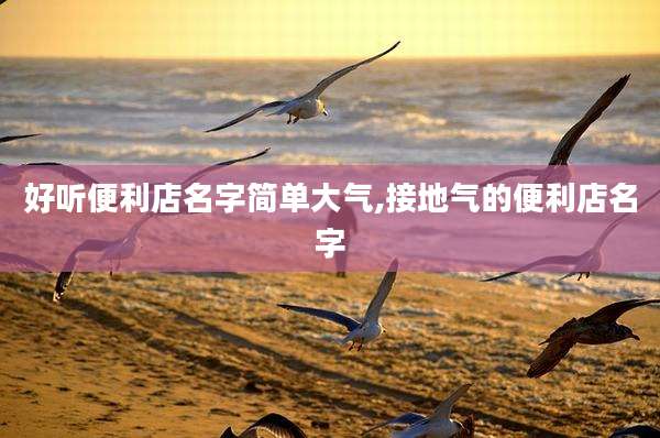 好听便利店名字简单大气,接地气的便利店名字