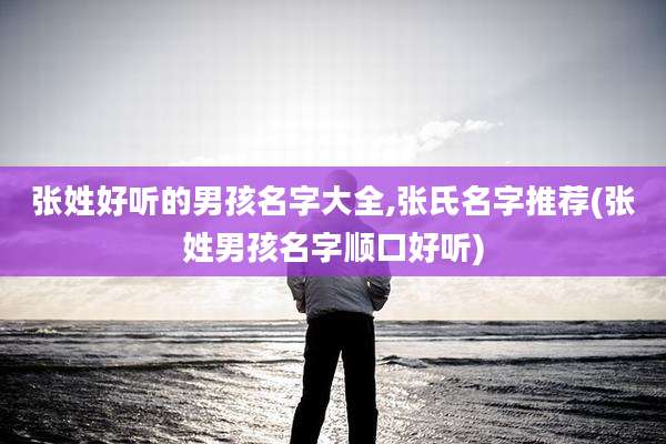 张姓好听的男孩名字大全,张氏名字推荐(张姓男孩名字顺口好听)
