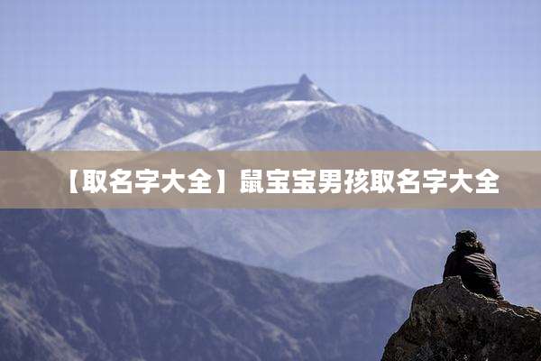 【取名字大全】鼠宝宝男孩取名字大全