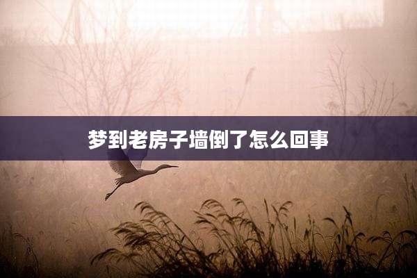 梦到老房子墙倒了怎么回事