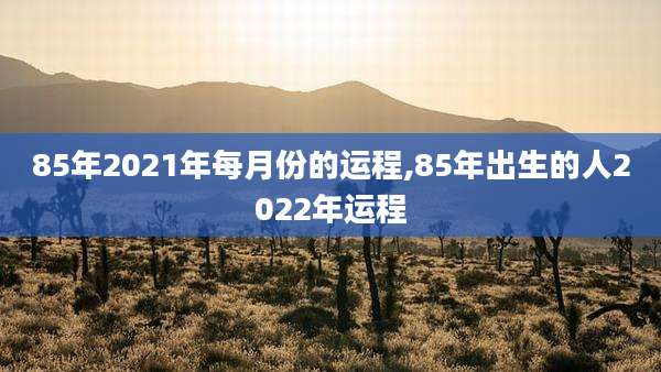 85年2021年每月份的运程,85年出生的人2022年运程