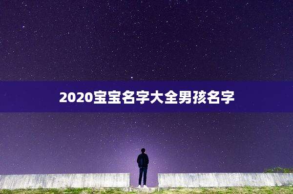 2020宝宝名字大全男孩名字
