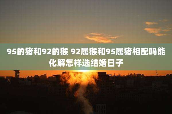 95的猪和92的猴 92属猴和95属猪相配吗能化解怎样选结婚日子