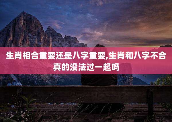 生肖相合重要还是八字重要,生肖和八字不合真的没法过一起吗