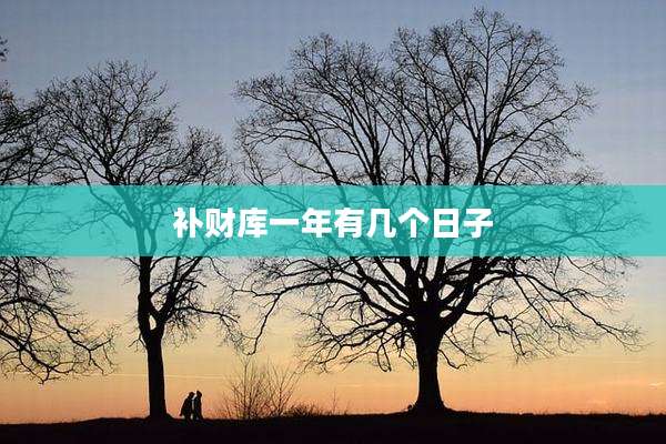 补财库一年有几个日子