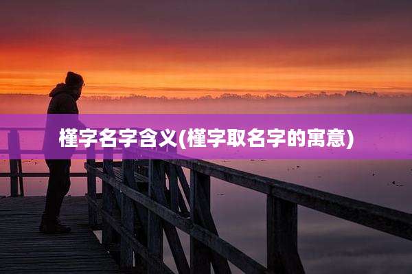 槿字名字含义(槿字取名字的寓意)