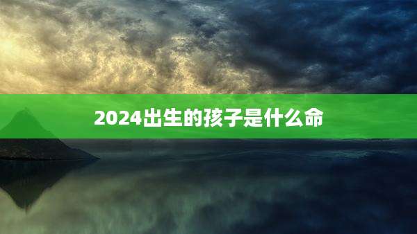 2024出生的孩子是什么命