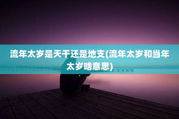 流年太岁是天干还是地支(流年太岁和当年太岁啥意思)