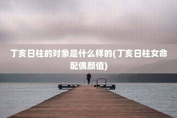 丁亥日柱的对象是什么样的(丁亥日柱女命配偶颜值)
