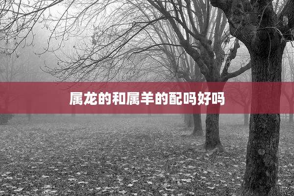 属龙的和属羊的配吗好吗