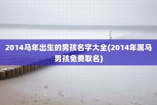 2014马年出生的男孩名字大全(2014年属马男孩免费取名)