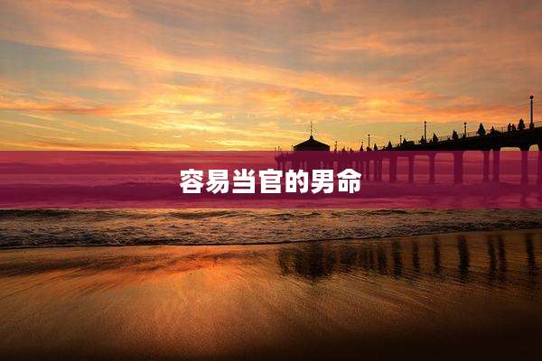 容易当官的男命