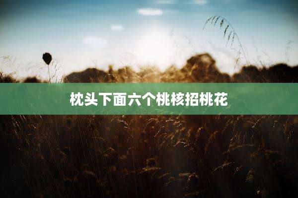 枕头下面六个桃核招桃花