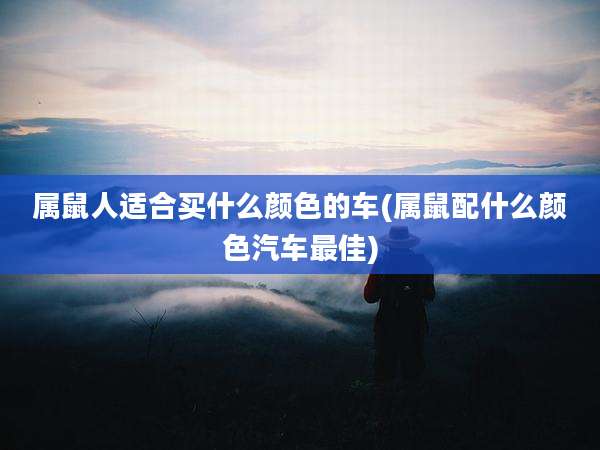 属鼠人适合买什么颜色的车(属鼠配什么颜色汽车最佳)