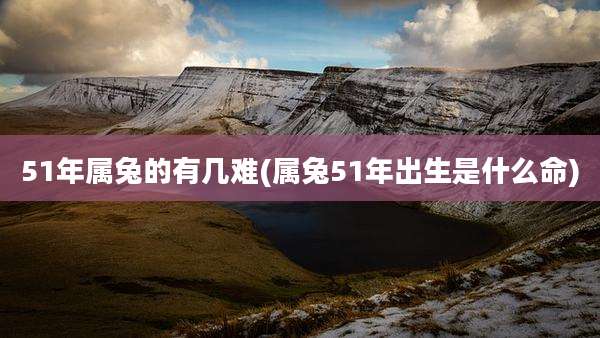 51年属兔的有几难(属兔51年出生是什么命)