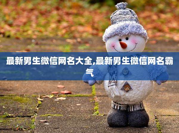 最新男生微信网名大全,最新男生微信网名霸气