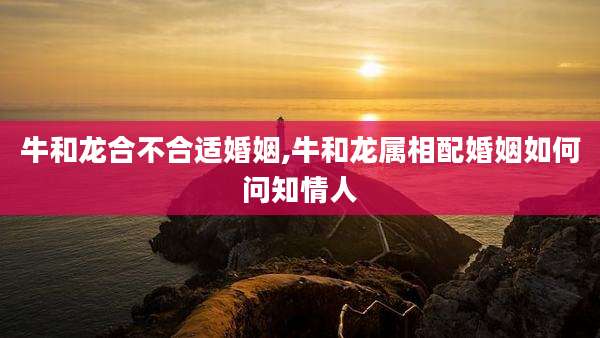 牛和龙合不合适婚姻,牛和龙属相配婚姻如何问知情人