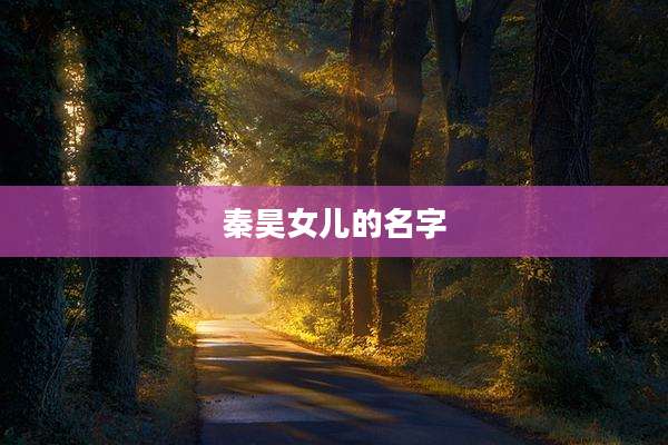 秦昊女儿的名字