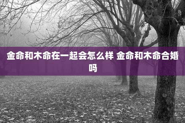 金命和木命在一起会怎么样 金命和木命合婚吗