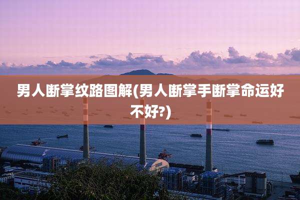 男人断掌纹路图解(男人断掌手断掌命运好不好?)