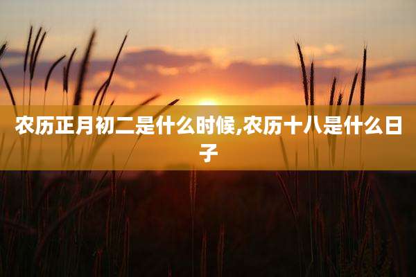 农历正月初二是什么时候,农历十八是什么日子