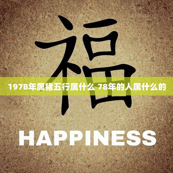 1978年属猪五行属什么 78年的人属什么的
