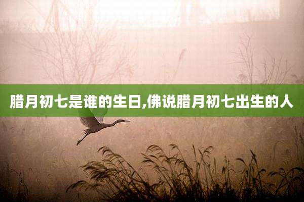 腊月初七是谁的生日,佛说腊月初七出生的人