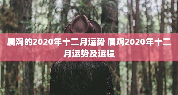 属鸡的2020年十二月运势 属鸡2020年十二月运势及运程