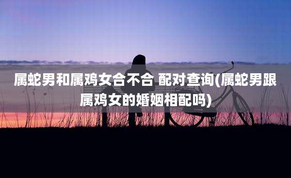 属蛇男和属鸡女合不合 配对查询(属蛇男跟属鸡女的婚姻相配吗)