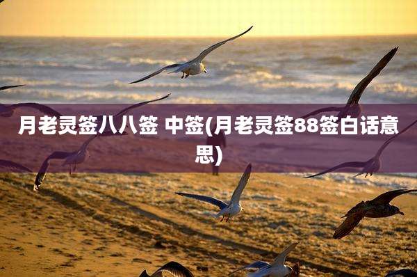 月老灵签八八签 中签(月老灵签88签白话意思)