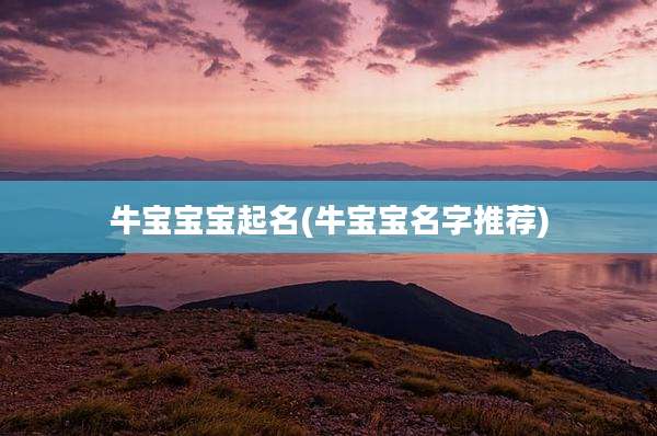 牛宝宝宝起名(牛宝宝名字推荐)