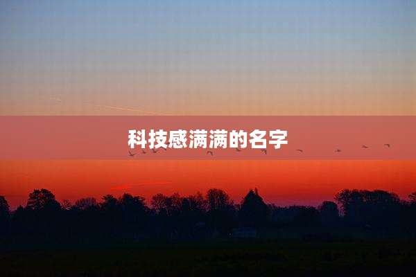 科技感满满的名字