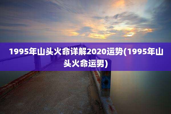 1995年山头火命详解2020运势(1995年山头火命运男)