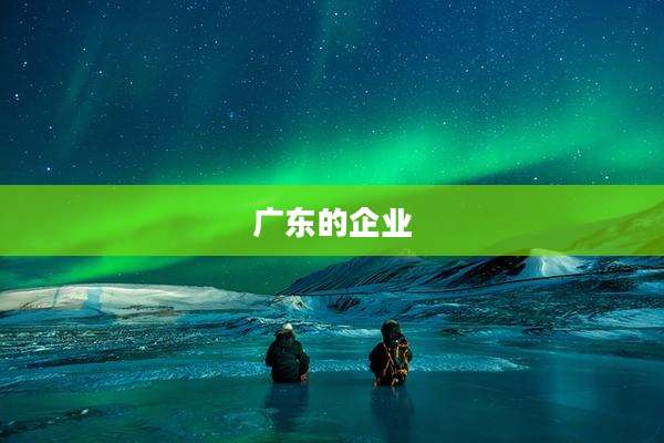 广东的企业