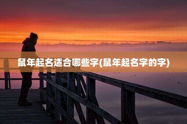 鼠年起名适合哪些字(鼠年起名字的字)