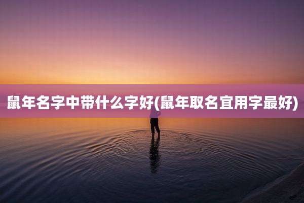 鼠年名字中带什么字好(鼠年取名宜用字最好)