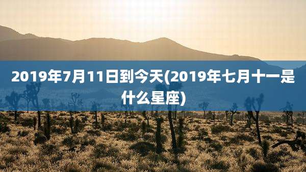 2019年7月11日到今天(2019年七月十一是什么星座)