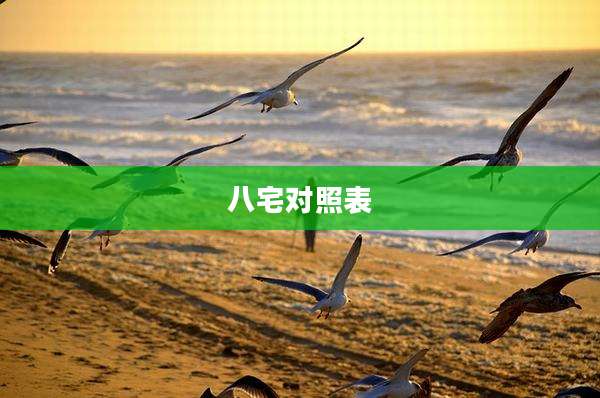 八宅对照表