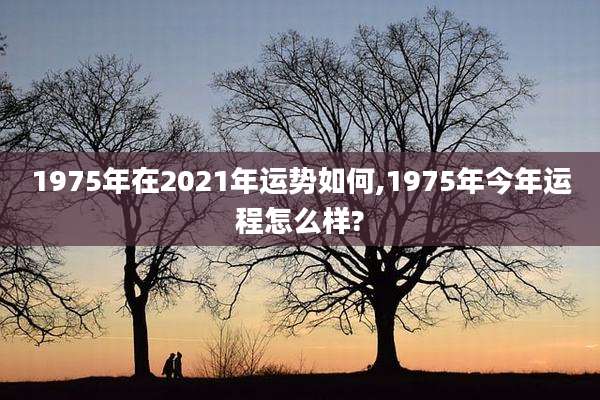 1975年在2021年运势如何,1975年今年运程怎么样?