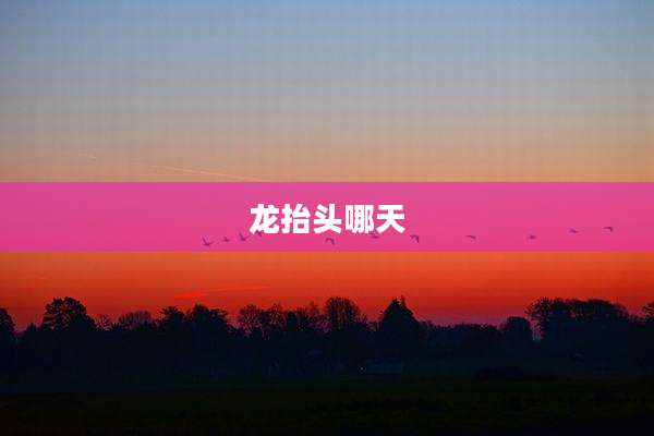 龙抬头哪天