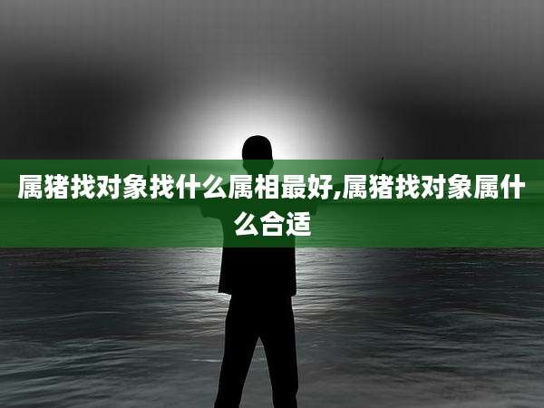 属猪找对象找什么属相最好,属猪找对象属什么合适