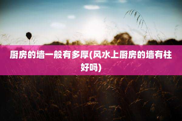 厨房的墙一般有多厚(风水上厨房的墙有柱好吗)