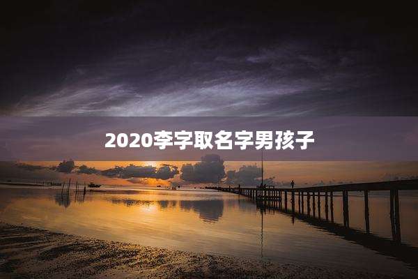 2020李字取名字男孩子