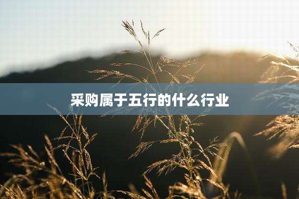 采购属于五行的什么行业
