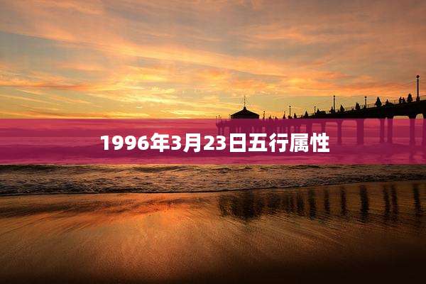 1996年3月23日五行属性