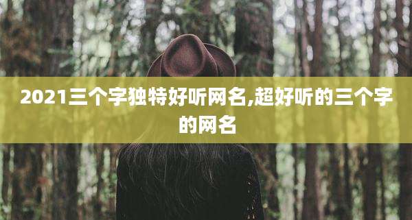 2021三个字独特好听网名,超好听的三个字的网名