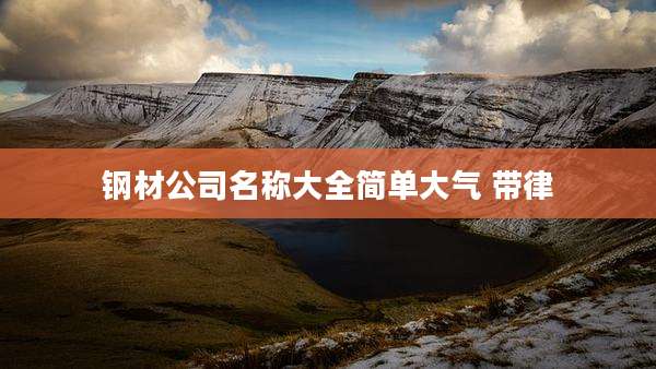 钢材公司名称大全简单大气 带律