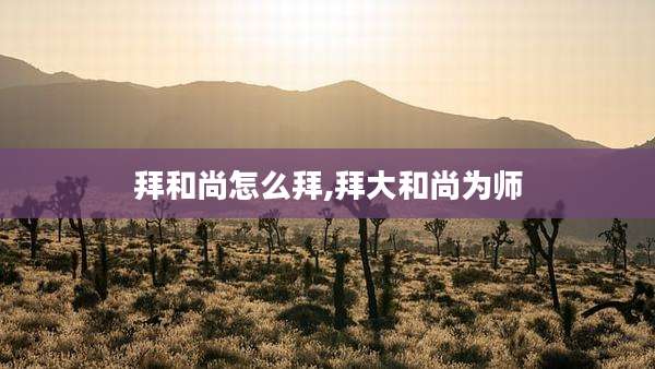 拜和尚怎么拜,拜大和尚为师