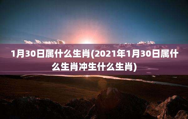 1月30日属什么生肖(2021年1月30日属什么生肖冲生什么生肖)