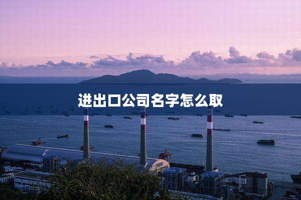 进出口公司名字怎么取
